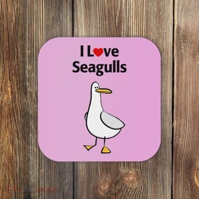 I Love Seagulls Coaster