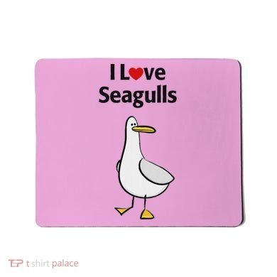 I Love Seagulls Mousepad