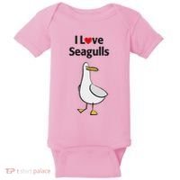 I Love Seagulls Baby Bodysuit thumb 0