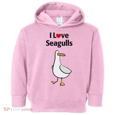 I Love Seagulls Toddler Hoodie