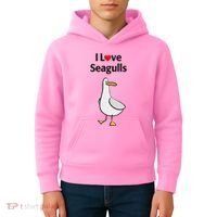 I Love Seagulls Kids Hoodie thumb 4