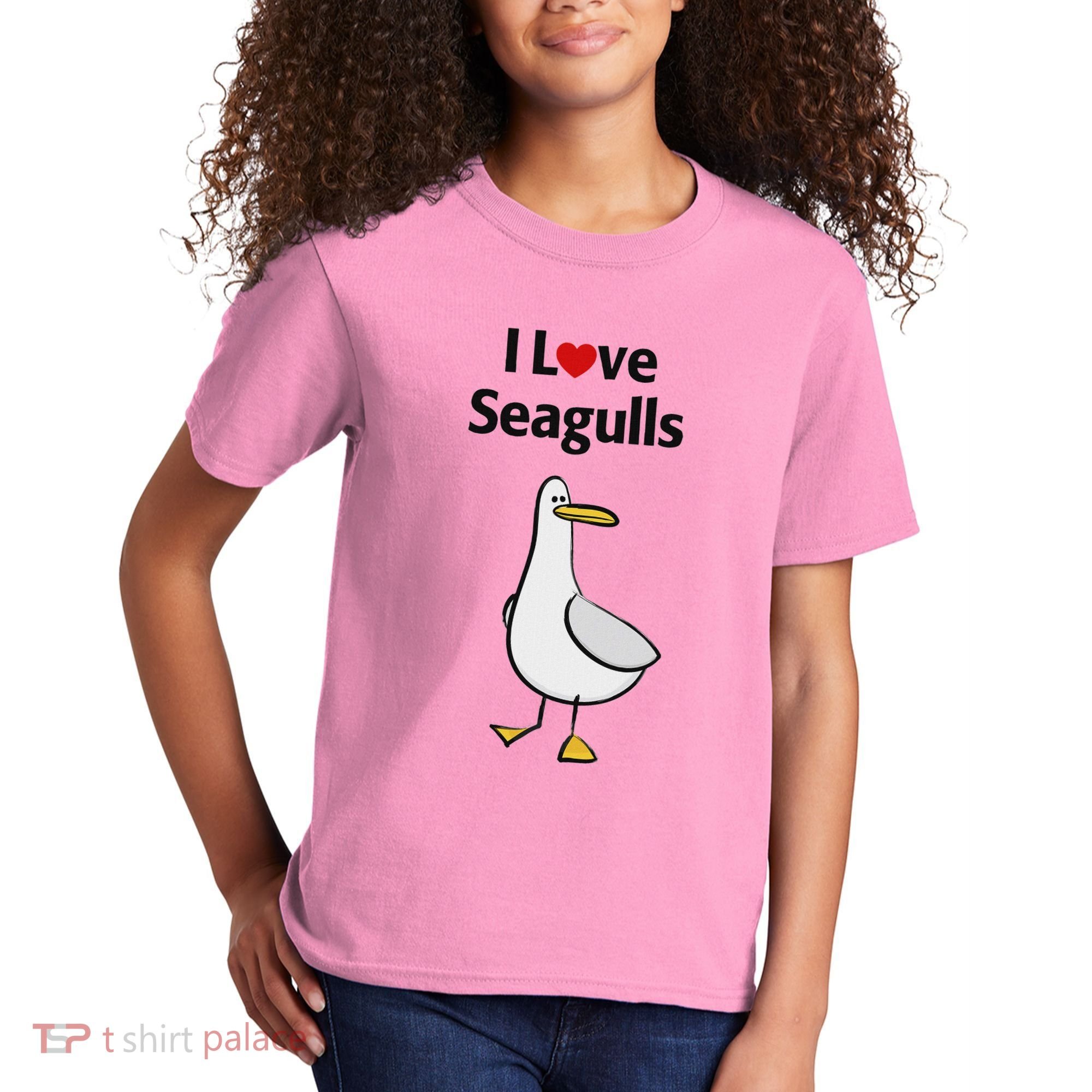 I Love Seagulls Kids T-Shirt