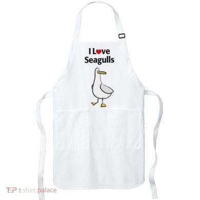 I Love Seagulls Apron