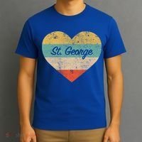 I Love St George Utah Vintage Distressed Retro Great Gift T-Shirt thumb 3