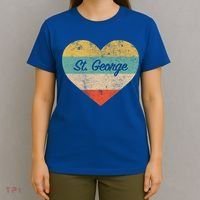 I Love St George Utah Vintage Distressed Retro Great Gift T-Shirt thumb 4