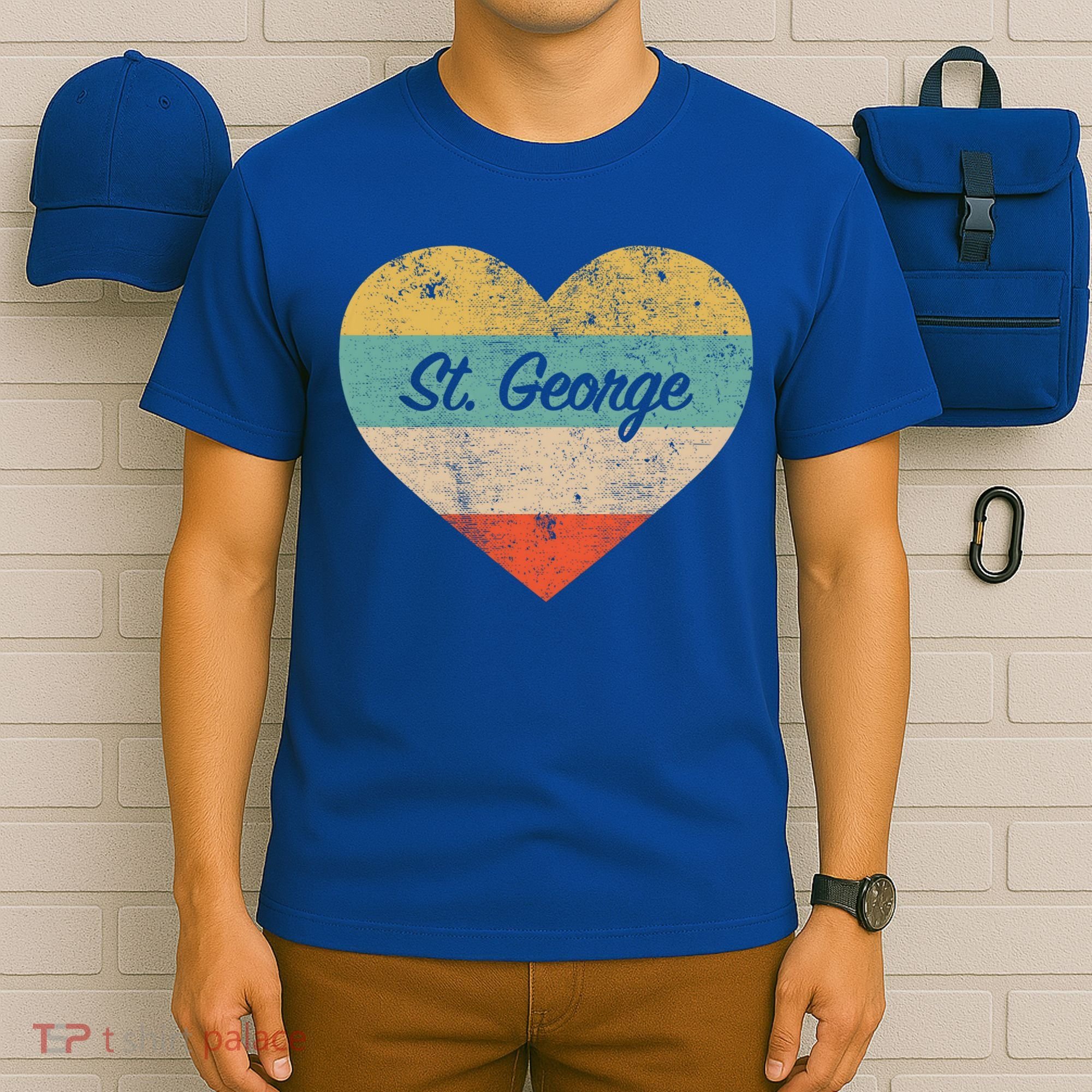 I Love St George Utah Vintage Distressed Retro Great Gift T-Shirt