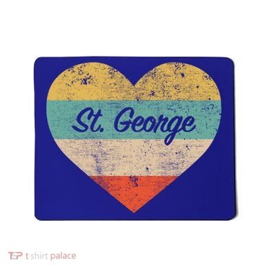 I Love St George Utah Vintage Distressed Retro Great Gift Mousepad