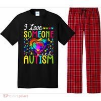 I Love Someone With Autism Rainbow Heart Puzzle Piece Gift Pajama Set thumb 0