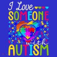 I Love Someone With Autism Rainbow Heart Puzzle Piece Gift Mousepad thumb 1