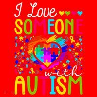 I Love Someone With Autism Rainbow Heart Puzzle Piece Gift Santa Hat thumb 1