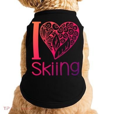 I Love Skiing For Ski Lovers Gift Doggie Tank