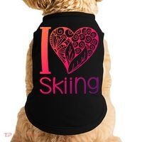 I Love Skiing For Ski Lovers Gift Doggie Tank thumb 0