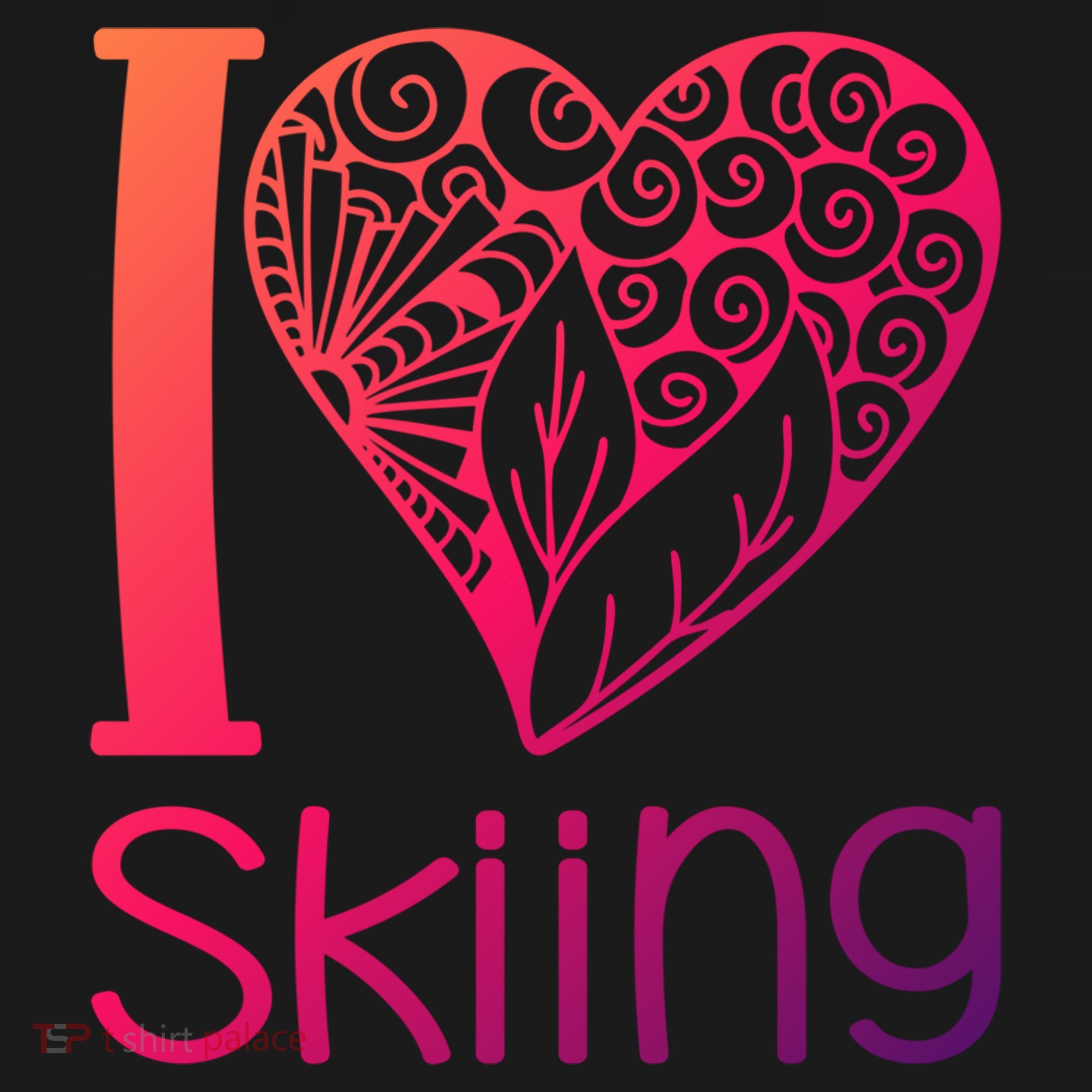 I Love Skiing For Ski Lovers Gift Doggie Tank
