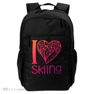 I Love Skiing For Ski Lovers Gift Backpack