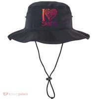 I Love Skiing For Ski Lovers Gift Bucket Hat thumb 0