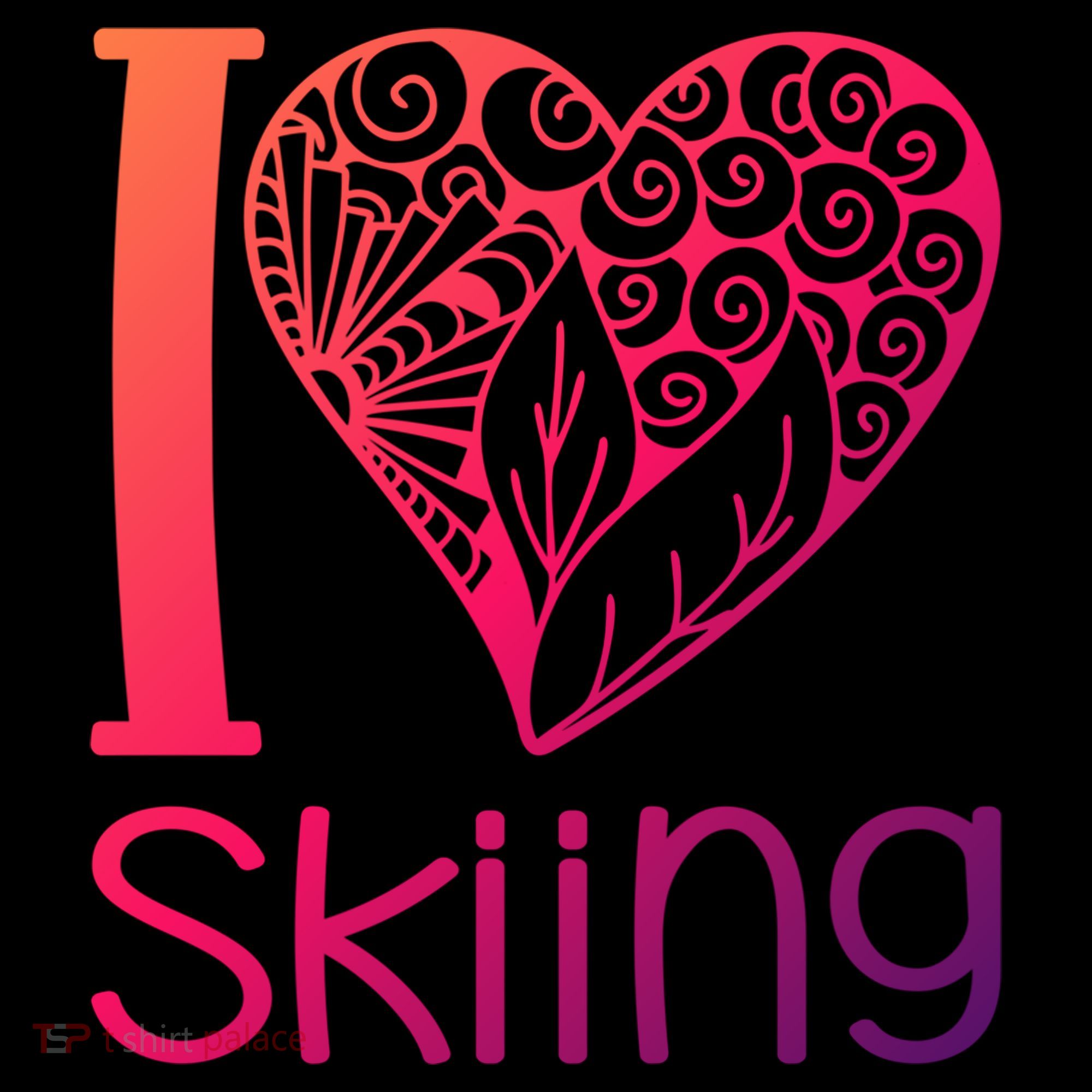 I Love Skiing For Ski Lovers Gift Women's Hoodie