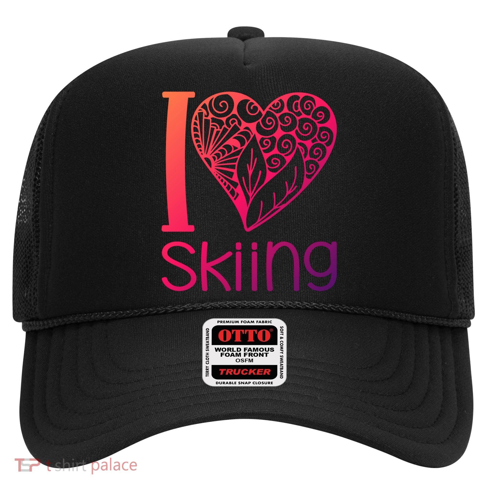 I Love Skiing For Ski Lovers Gift Hat