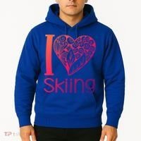 I Love Skiing For Ski Lovers Gift Hoodie thumb 2