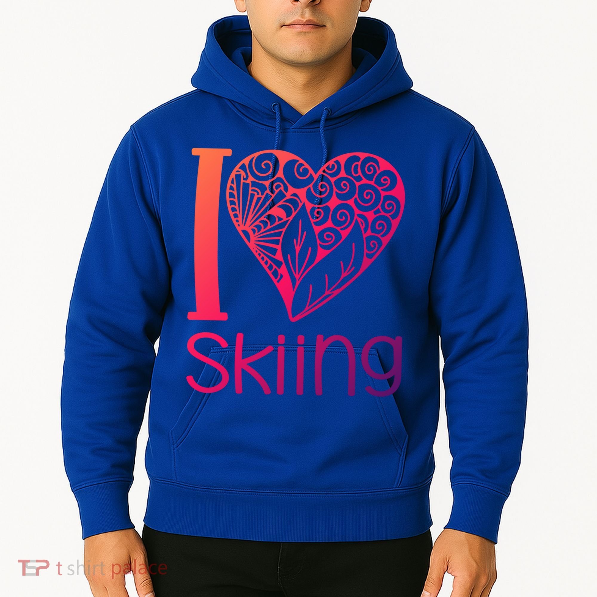 I Love Skiing For Ski Lovers Gift Hoodie