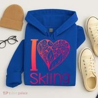 I Love Skiing For Ski Lovers Gift Hoodie thumb 4