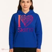 I Love Skiing For Ski Lovers Gift Hoodie thumb 5