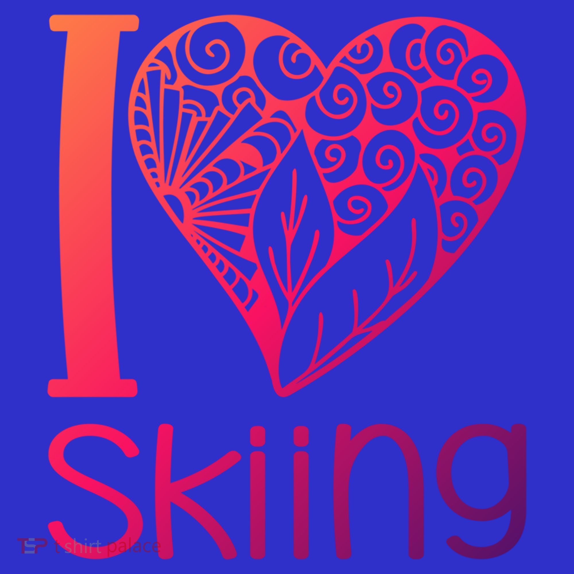 I Love Skiing For Ski Lovers Gift Long Sleeve Shirt