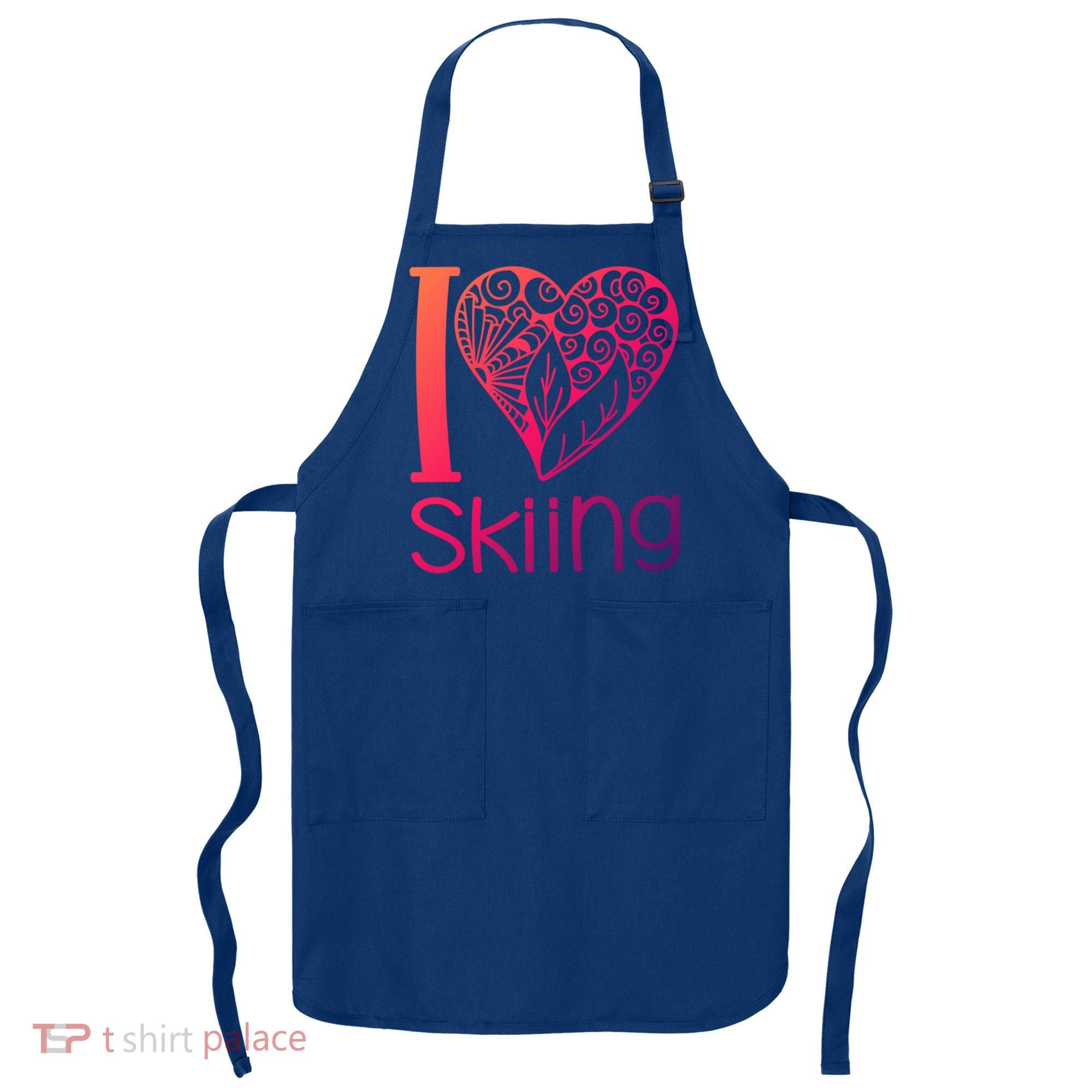 I Love Skiing For Ski Lovers Gift Apron