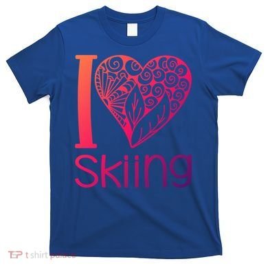 I Love Skiing For Ski Lovers Gift T-Shirt