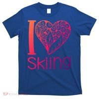 I Love Skiing For Ski Lovers Gift T-Shirt thumb 0