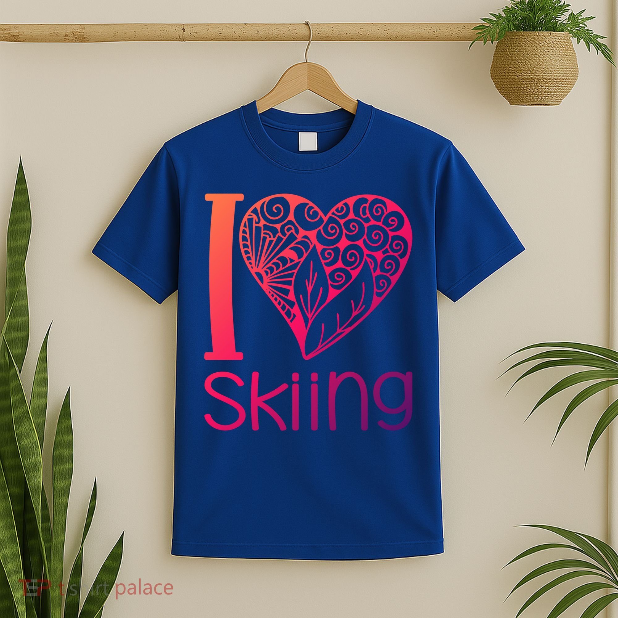 I Love Skiing For Ski Lovers Gift T-Shirt