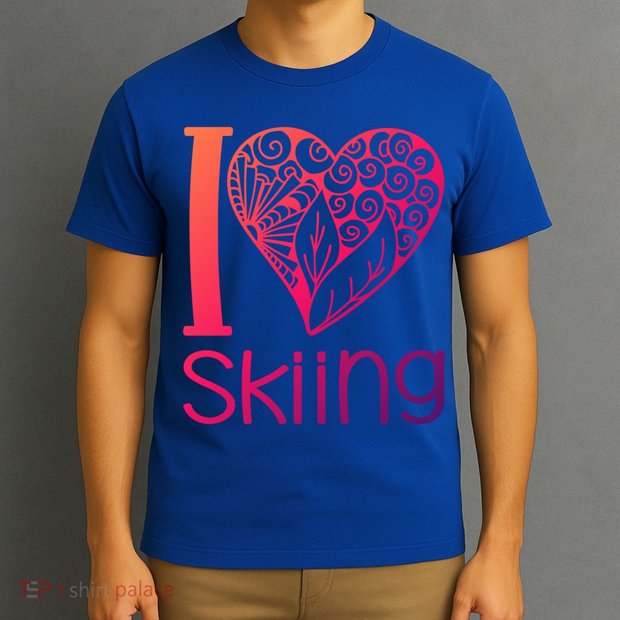 I Love Skiing For Ski Lovers Gift T-Shirt