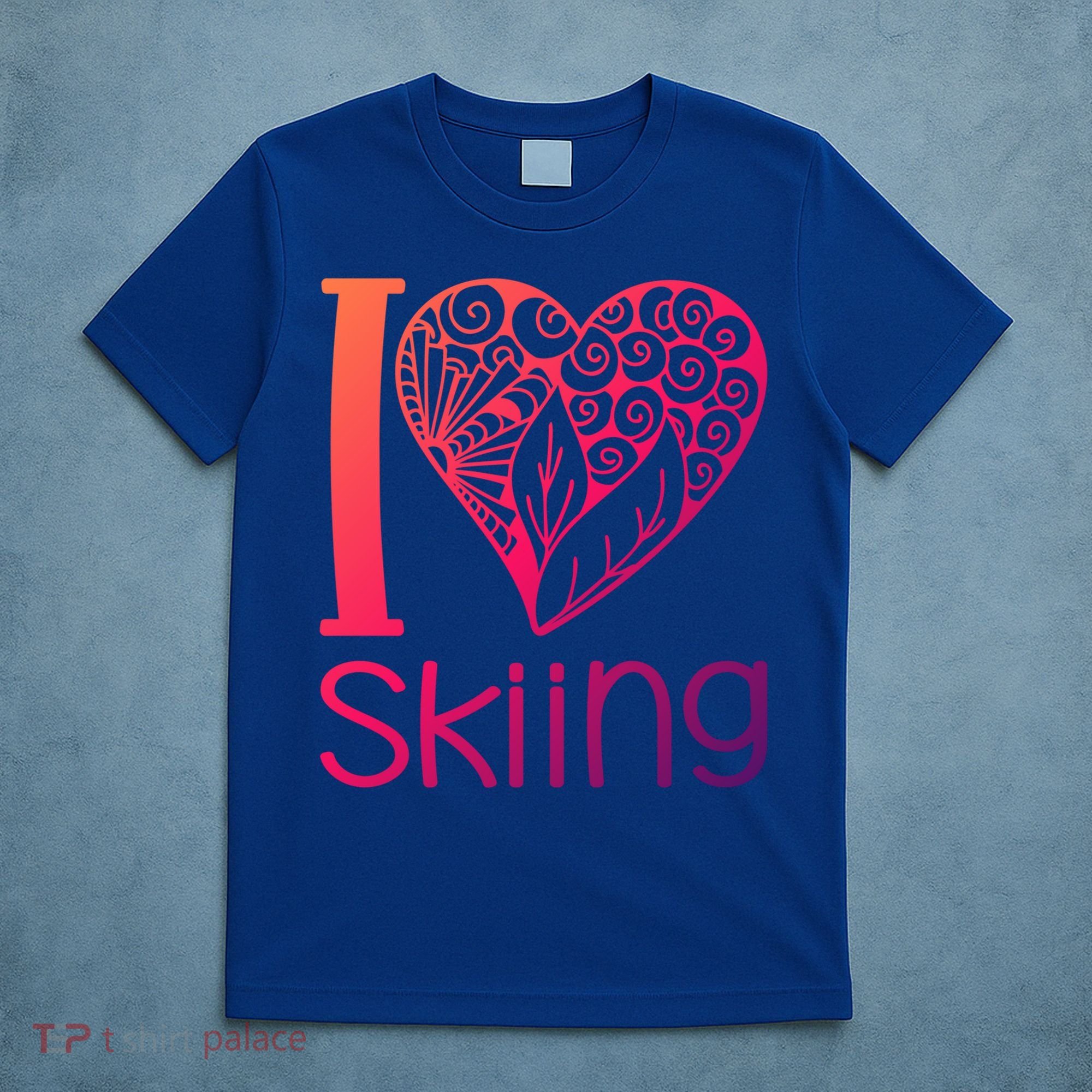 I Love Skiing For Ski Lovers Gift T-Shirt