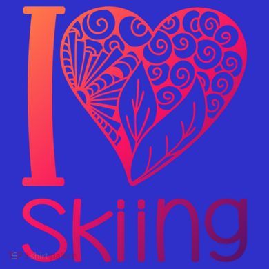 I Love Skiing For Ski Lovers Gift T-Shirt