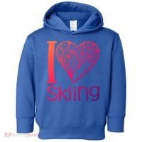 I Love Skiing For Ski Lovers Gift Toddler Hoodie thumb 0