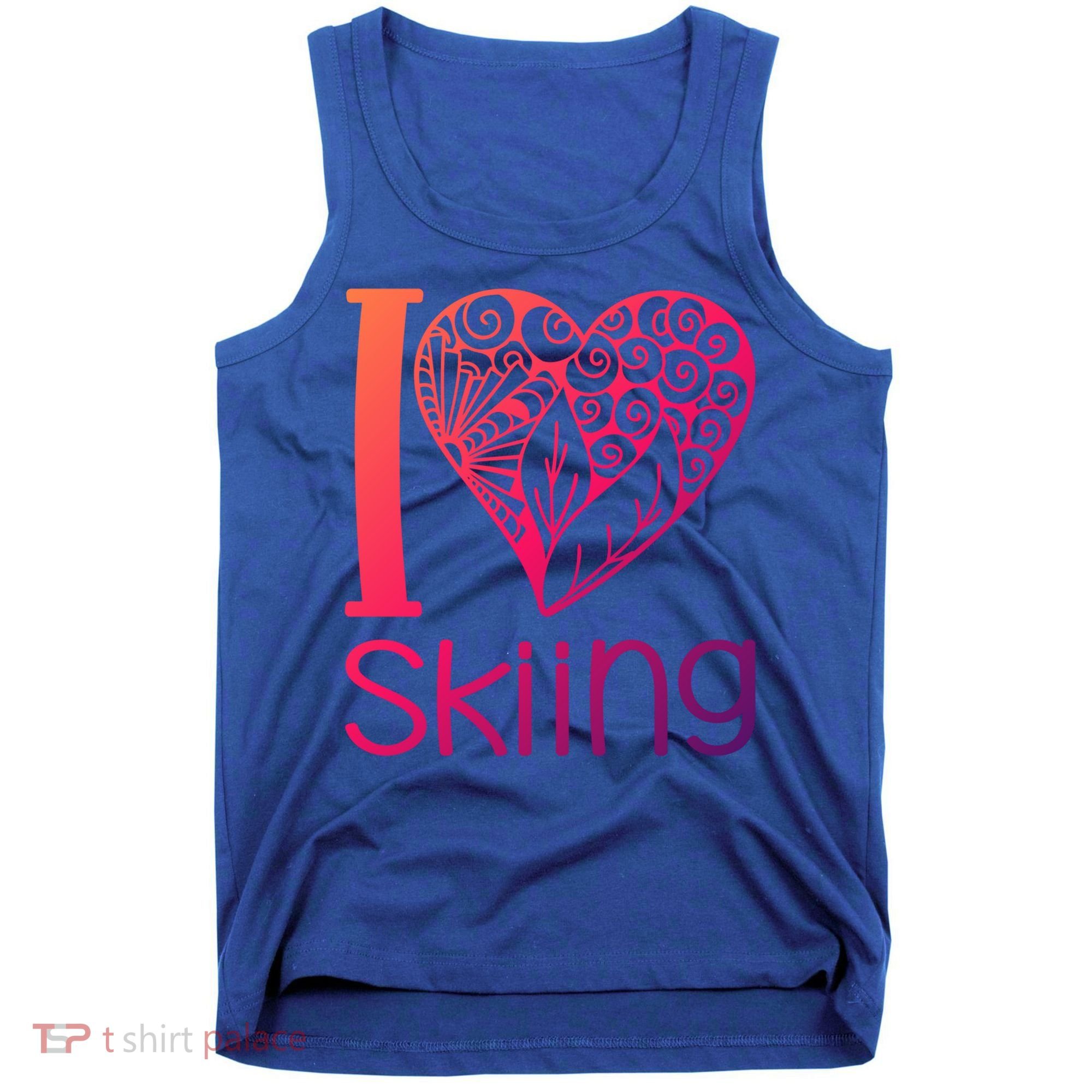 I Love Skiing For Ski Lovers Gift Tank Top