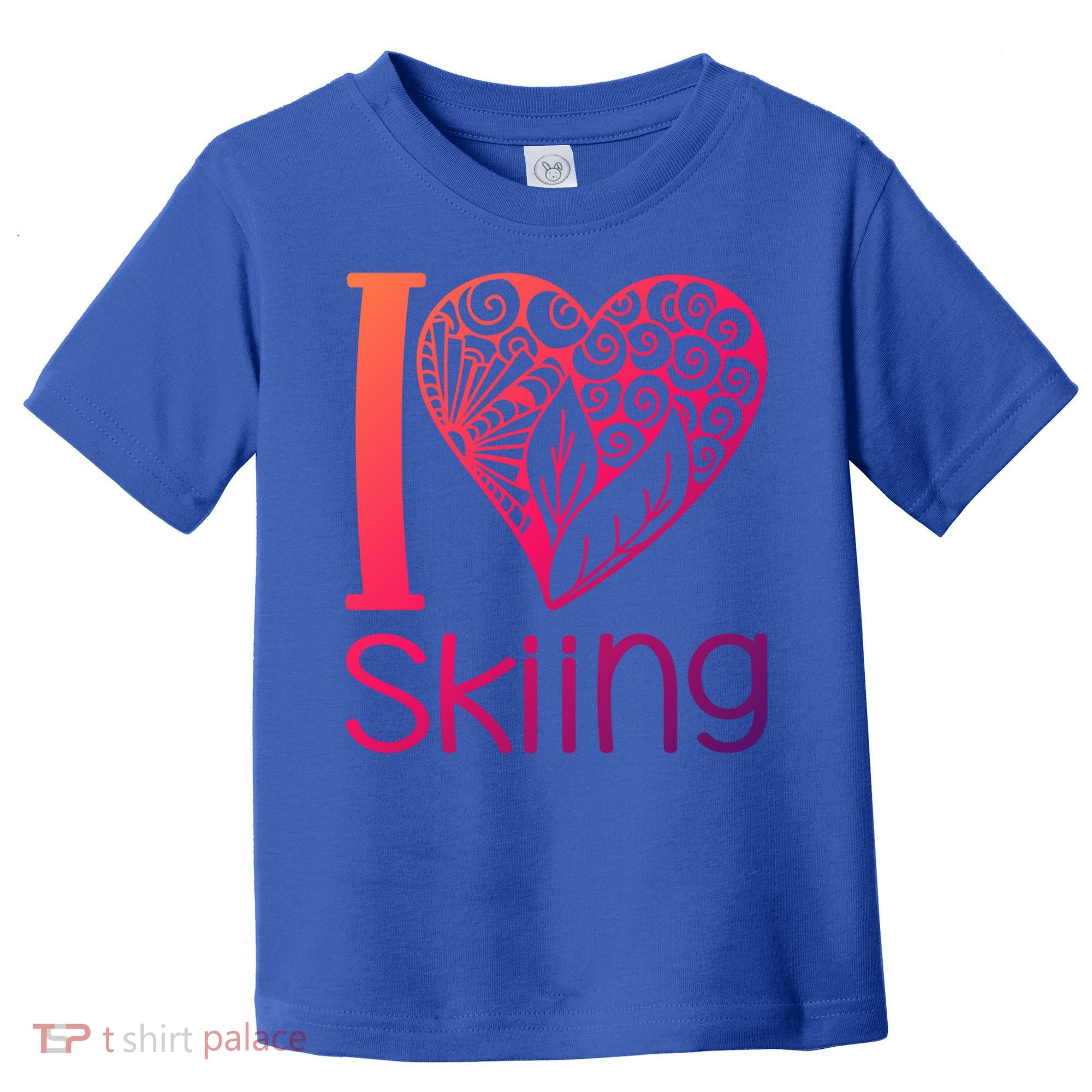 I Love Skiing For Ski Lovers Gift Toddler T-Shirt