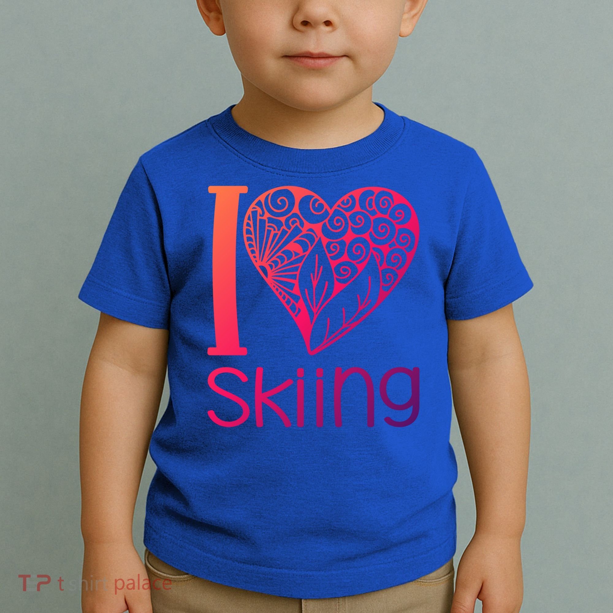 I Love Skiing For Ski Lovers Gift Toddler T-Shirt