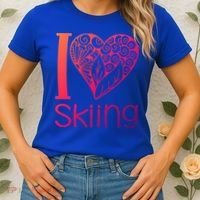 I Love Skiing For Ski Lovers Gift Women's T-Shirt thumb 2