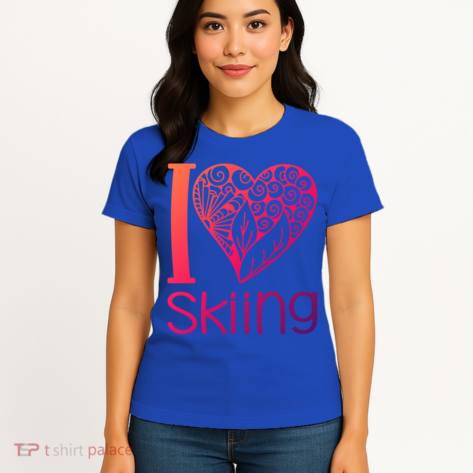 I Love Skiing For Ski Lovers Gift Women's T-Shirt