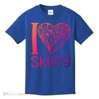 I Love Skiing For Ski Lovers Gift Kids T-Shirt thumb 0