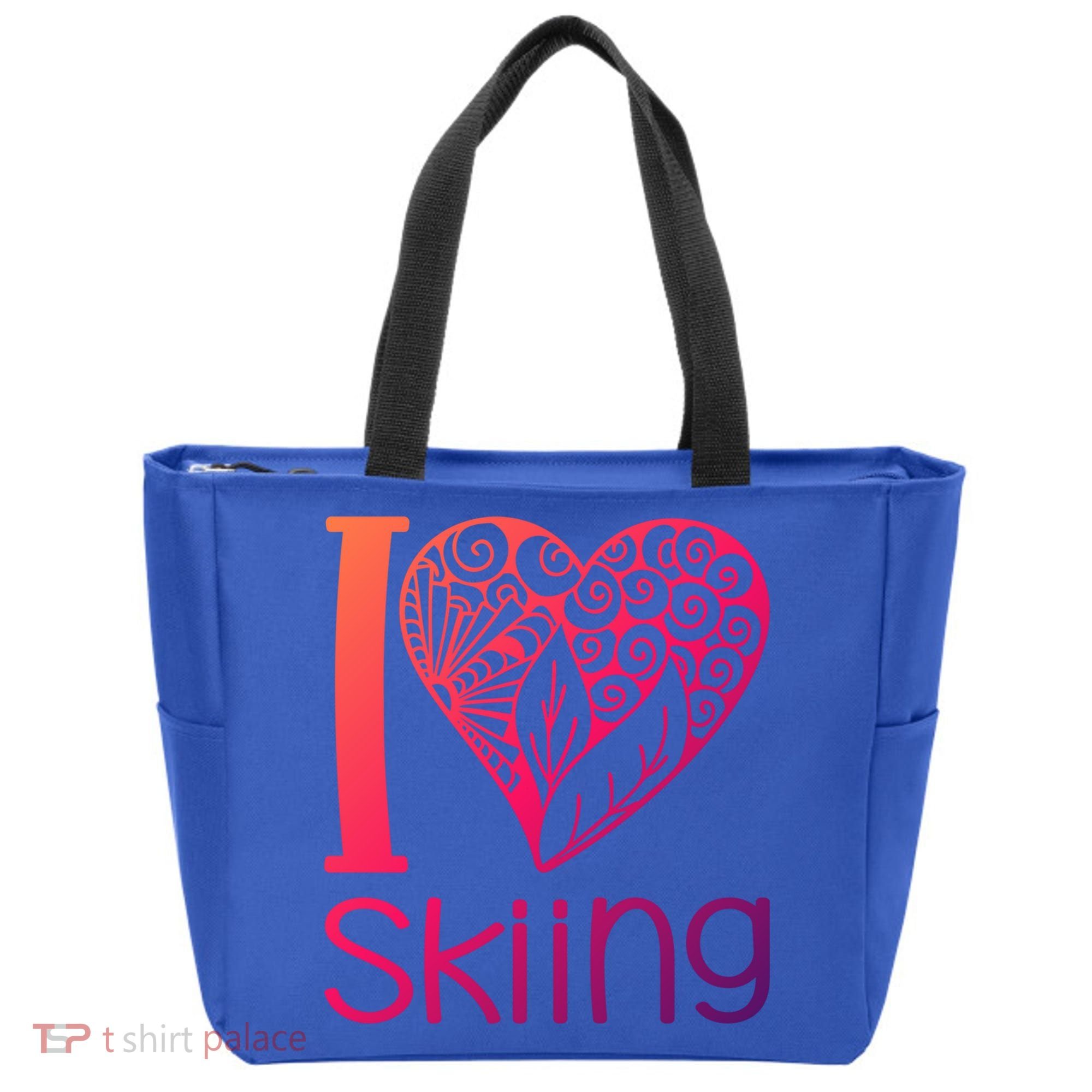 I Love Skiing For Ski Lovers Gift Tote Bag