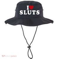 I Love Sluts Heart Bucket Hat thumb 0