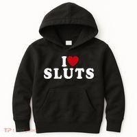 I Love Sluts Heart Kids Hoodie thumb 0