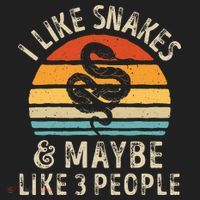 I Like Snakes And Maybe 3 People Snake Reptile Lover Retro Tumbler thumb 3