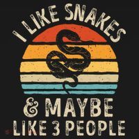 I Like Snakes And Maybe 3 People Snake Reptile Lover Retro Kids Sweatshirt thumb 2