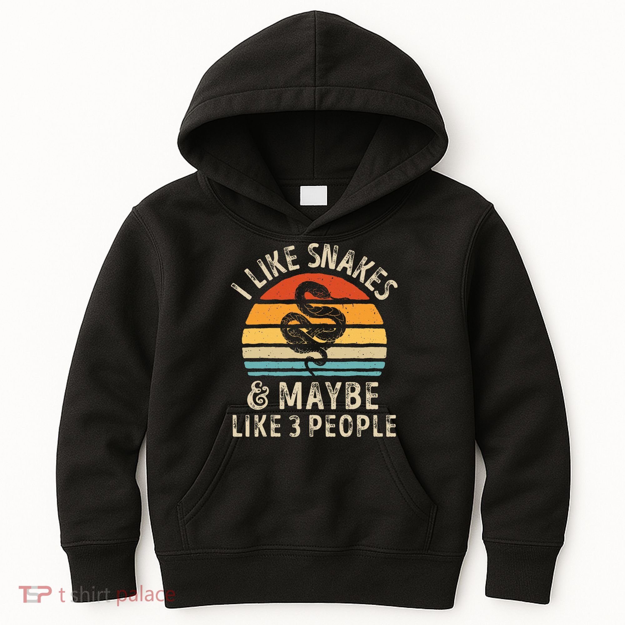 I Like Snakes And Maybe 3 People Snake Reptile Lover Retro Kids Hoodie