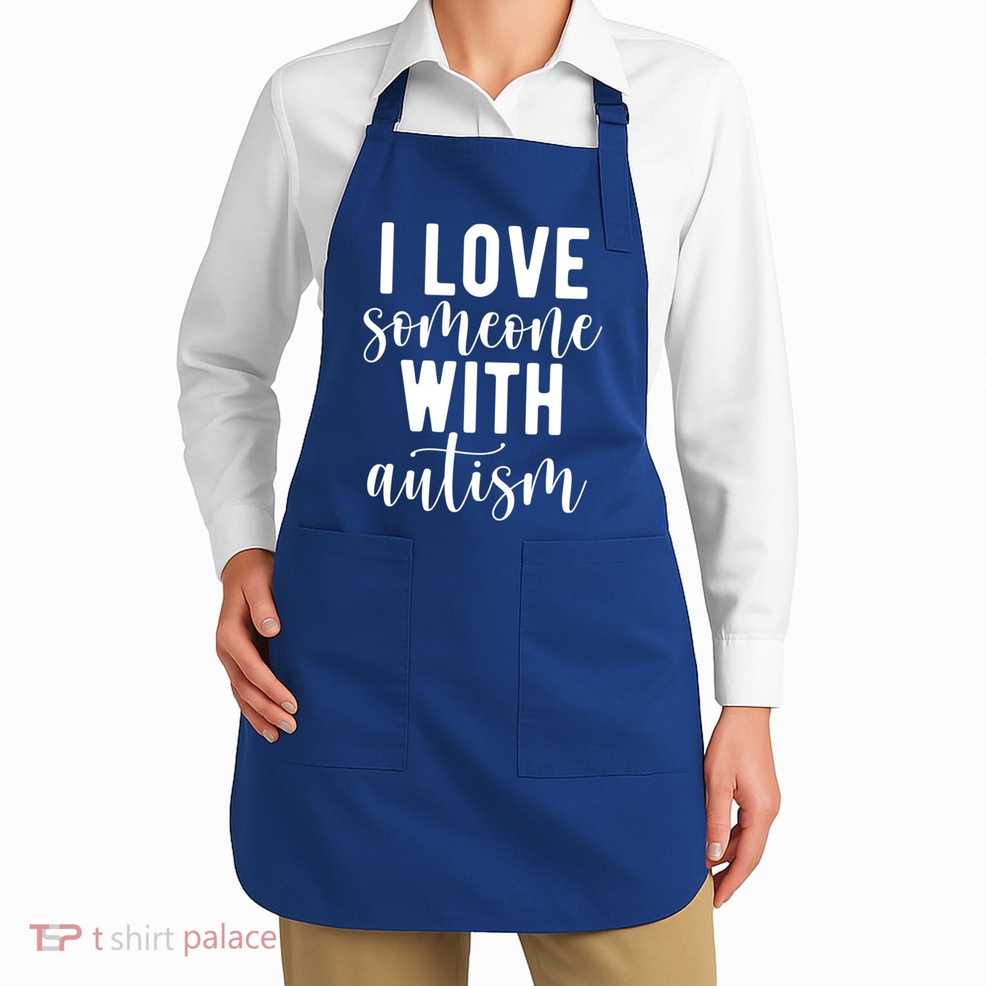 I Love Someone With Autism Apron