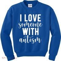 I Love Someone With Autism Kids Sweatshirt thumb 0