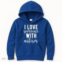 I Love Someone With Autism Kids Hoodie thumb 0