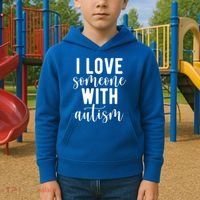I Love Someone With Autism Kids Hoodie thumb 2